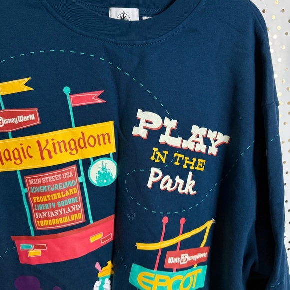 Disney Blue Crewneck Sweater with Vibrant Graphics - Picture 3 of 9